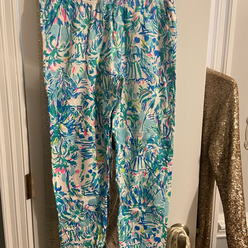Colorful Tropical Print Pants Lilly Pulitzer size medium